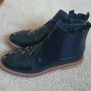 Zara Patten Leather Zip Up Boots